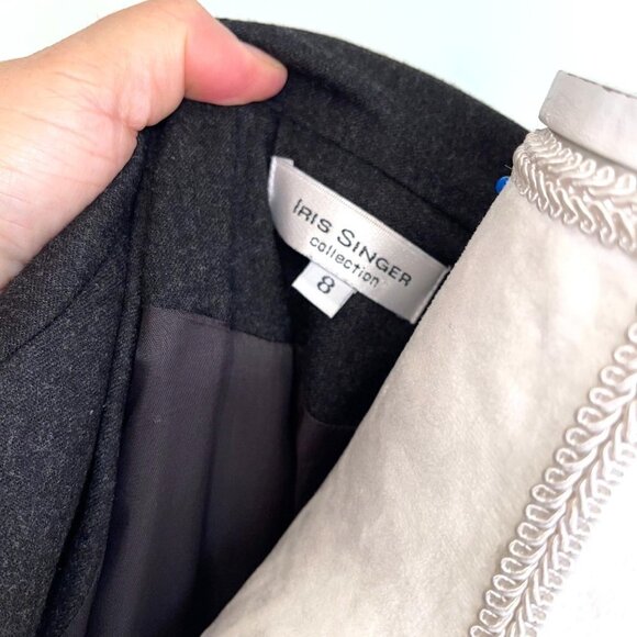 Iris Singer Collection Wool Blazer Size 8 Womens Double Breasted Made In USA - Picture 4 of 11